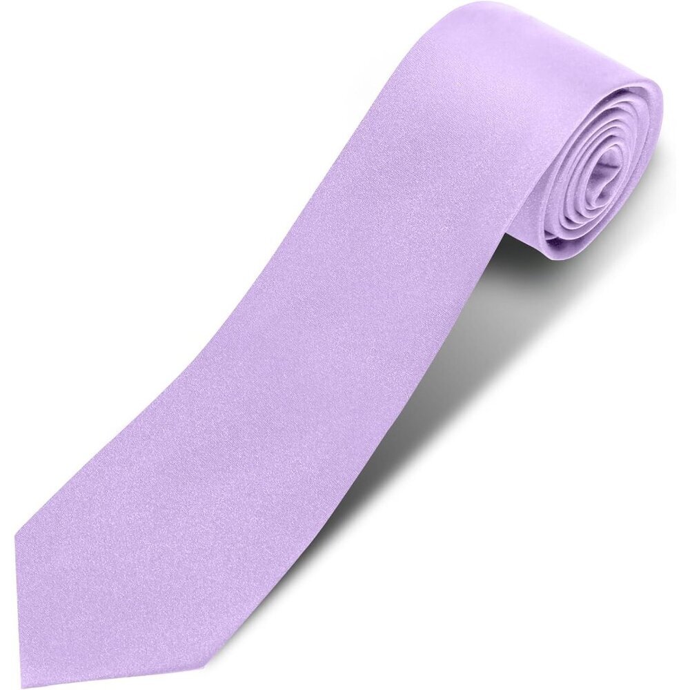 Men's Lavender Solid Pure Color 3.15" (8cm) Necktie Plain Formal Business Ties